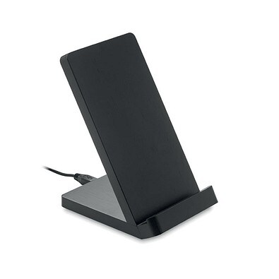 Draadloze bamboe oplaadstation WIRESTAND, Schwarz