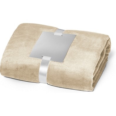 DYLEAF. Fleecedecke (240 g/m²) mit Personalisierungskarte, Beige