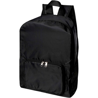 EcoFold faltbarer RPET Rucksack 15 L, schwarz