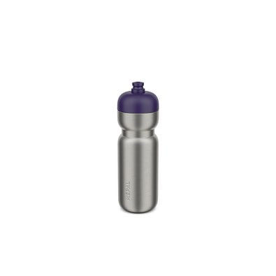 edelstahl trinkflasche pull sport 800 ml - midnight blue, blau