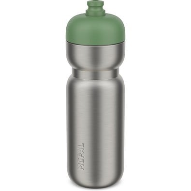 edelstahl trinkflasche pull sport 800 ml - moss green, grün