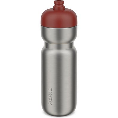 edelstahl trinkflasche pull sport 800 ml - mountain red , rot