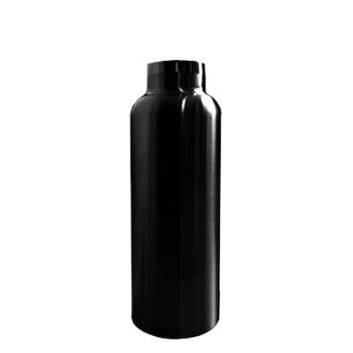 Edelstahl-Trinkflasche Tea & Fruit mit Edelstahldeckel, 750 ml, schwarz