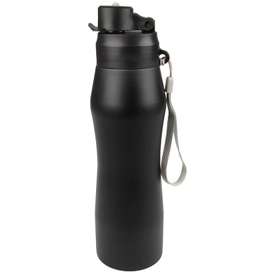 METMAXX® Edelstahl-Trinkflasche, 400 ml, schwarz