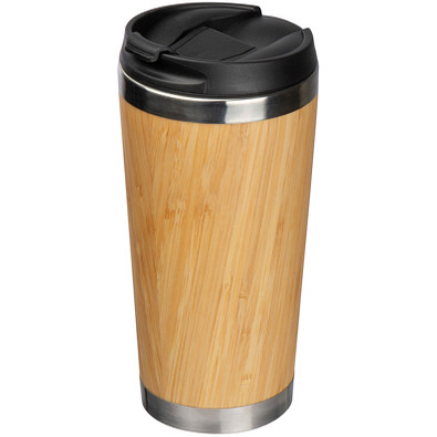 Edelstahlbecher Bambus, 400 ml