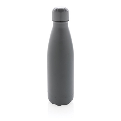 Einfarbige Vakuumisolierte Stainless Steel Flasche, grau