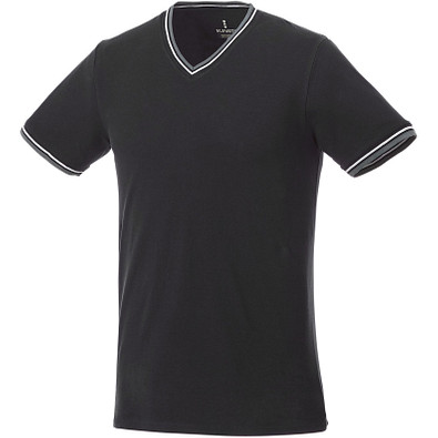 ELEVATE Herren T-Shirt Elbert Piqué, schwarz,grau meliert,weiss, XL ELEVATE Herren T-Shirt Elbert Piqué, schwarz,grau meliert,weiss, XL
