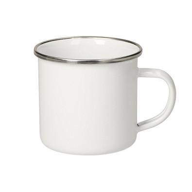 Emaille-Becher Cozy, white, weiß