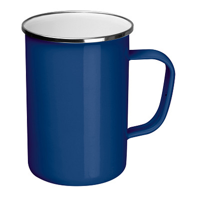 Emaille Tasse, blau