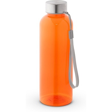 ENDERS M. Trinkflasche (600ml) aus recyceltem PET (100% rPET) mit glänzender transluzenter Oberfläche, Orange