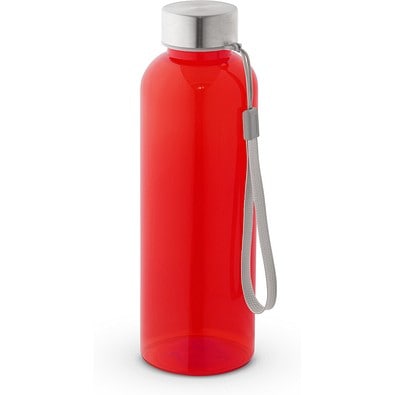 ENDERS M. Trinkflasche (600ml) aus recyceltem PET (100% rPET) mit glänzender transluzenter Oberfläche, Rot