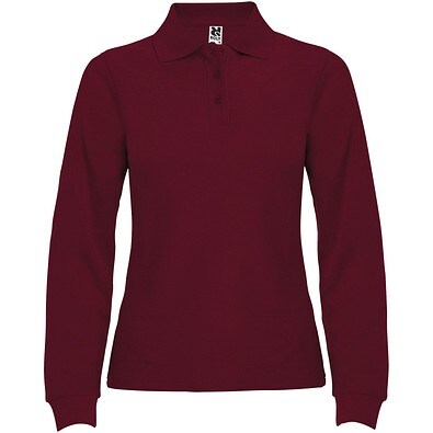 Estrella Langarm Poloshirt für Damen, Garnet, 2XL