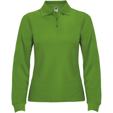 Estrella Langarm Poloshirt für Damen, Grass Green, S