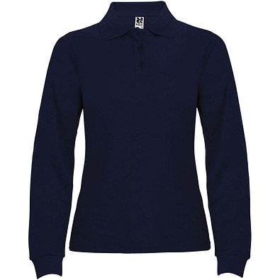 Estrella Langarm Poloshirt für Damen, Navy Blue, S