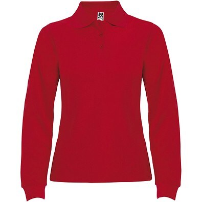 Estrella Langarm Poloshirt für Damen, rot, S