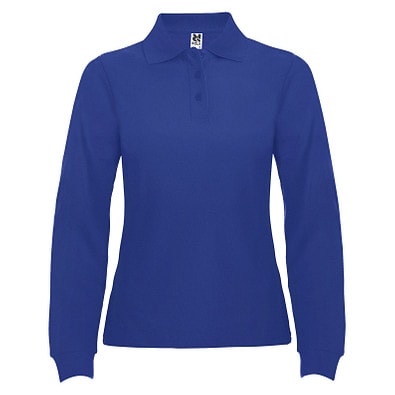 Estrella Langarm Poloshirt für Damen, Royal, M