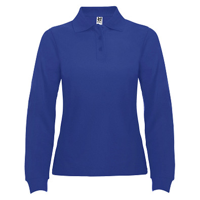 Estrella Langarm Poloshirt für Damen, Royal, XL
