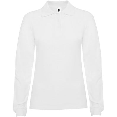 Estrella Langarm Poloshirt für Damen, weiss, M