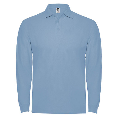 Estrella Langarm Poloshirt für Herren, himmelblau, L