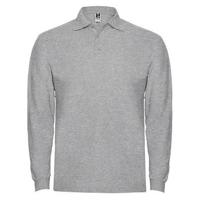 Estrella Langarm Poloshirt für Herren, Marl Grey, 3XL