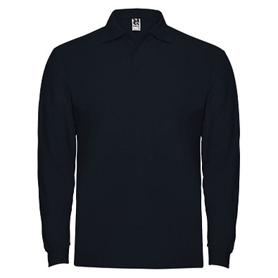 Estrella Langarm Poloshirt für Herren, Navy Blue, L