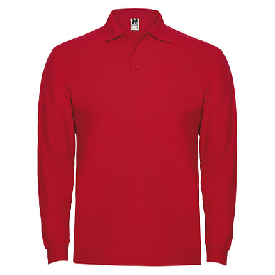 Estrella Langarm Poloshirt für Herren, rot, 2XL
