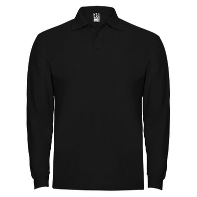 Estrella Langarm Poloshirt für Herren, schwarz, 2XL