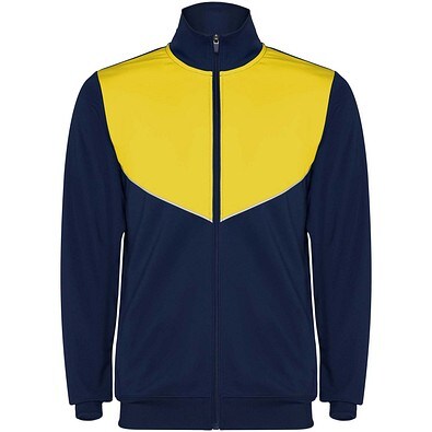 Evans Trainingsanzug Unisex, Navy Blue/gelb, XL
