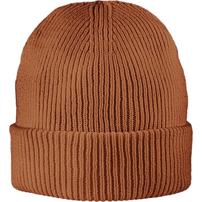 Exclusive Recycled Fine Rib Beanie, Kastanienbraun