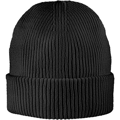 Exclusive Recycled Fine Rib Beanie, Schwarz