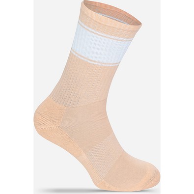 Farbige Tennissocken, 37-41, Peach / White