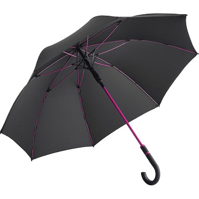 FARE® Automatik-Stockschirm Windproof, schwarz-magenta