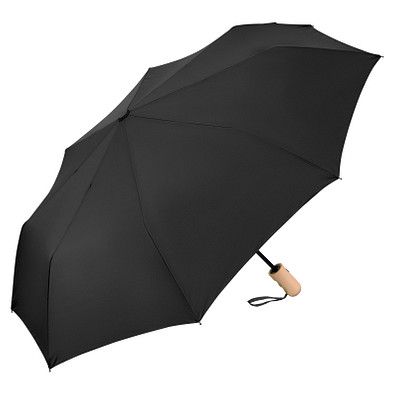 FARE Automatik-Taschenschirm ÖkoBrella, schwarz wS