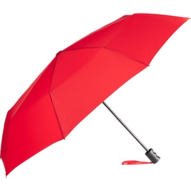 FARE® ÖkoBrella Mini-Taschenschirm, Kunststoffgriff, rot