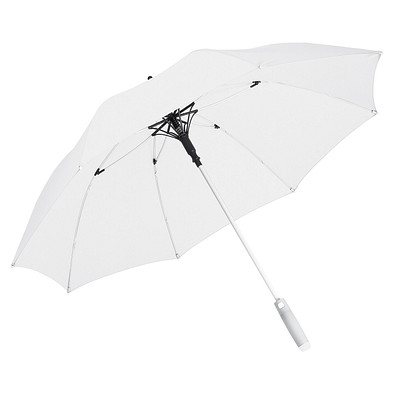 FARE® Automatik-Stockschirm Whiteline, weiß