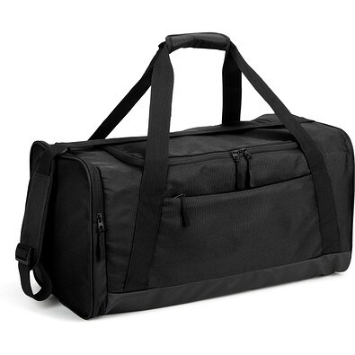 FARO. Sporttasche aus recyceltem 600D Polyester, Schwarz