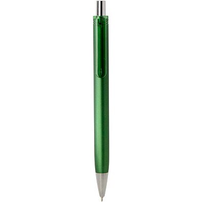 Feld RCS recycelter Kugelschreiber mit Metallic-Finish (schwarze Mine), grün