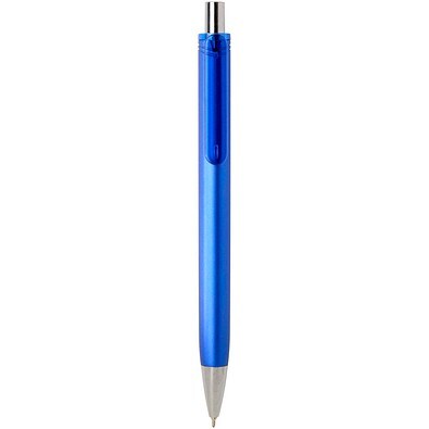 Feld RCS recycelter Kugelschreiber mit Metallic-Finish (schwarze Mine), royalblau