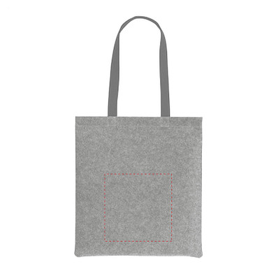 RPET Filz Einkaufstasche, Hellgrau