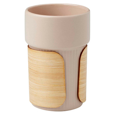 Fika 340 ml Becher mit Bambushülle, Oatmeal