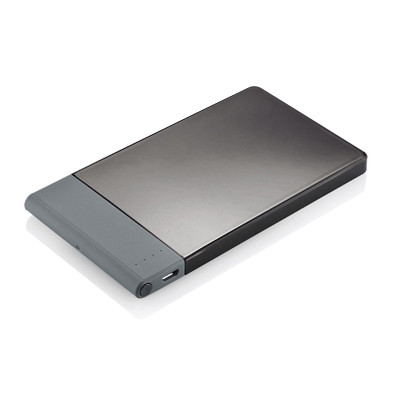 XD COLLECTION Flache Powerbank, 4.600 mAh, schwarz/grau XD COLLECTION Flache Powerbank, 4.600 mAh, schwarz/grau
