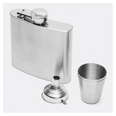 Flachmann-Set COWBOY,silber