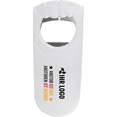 Flaschenöffner Fan-Edition mit WM-Motiv Anstoß plus Logofläche