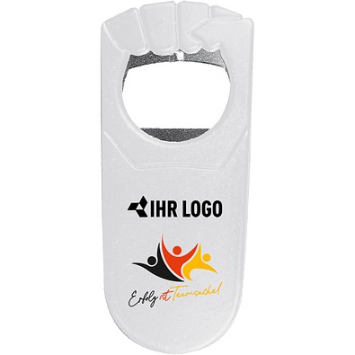 Flaschenöffner Fan-Edition mit WM-Motiv Erfolg plus Logofläche