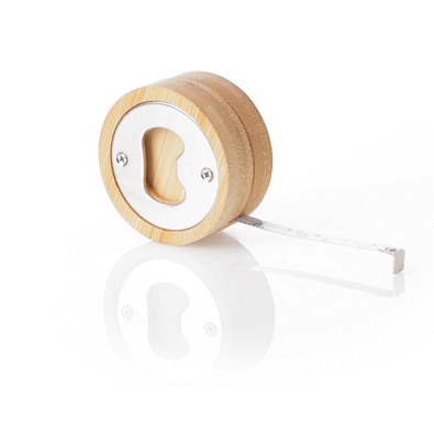 Flaschenöffner Maßband Sitong 1m, holz/silber, holz/silber