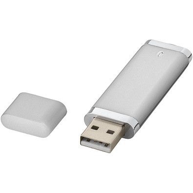Flat USB-Stick, silber, 2GB