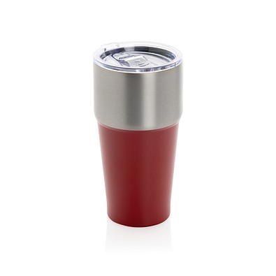 Fluid Becher aus RCS-zertifiziert recyceltem Stahl, 500ml, rot