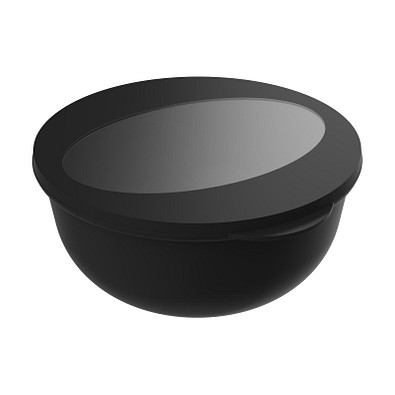 Food-Bowl ToGo, 1,0 l, schlichtes schwarz/transparent