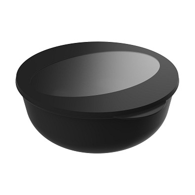 Food-Bowl ToGo, 2,2 l, schlichtes schwarz/transparent
