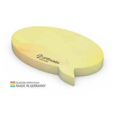 Geiger-Notes Haftnotiz Form aus 100 x 72 mm, 100 Blatt, inkl. Druck, Sprechblase